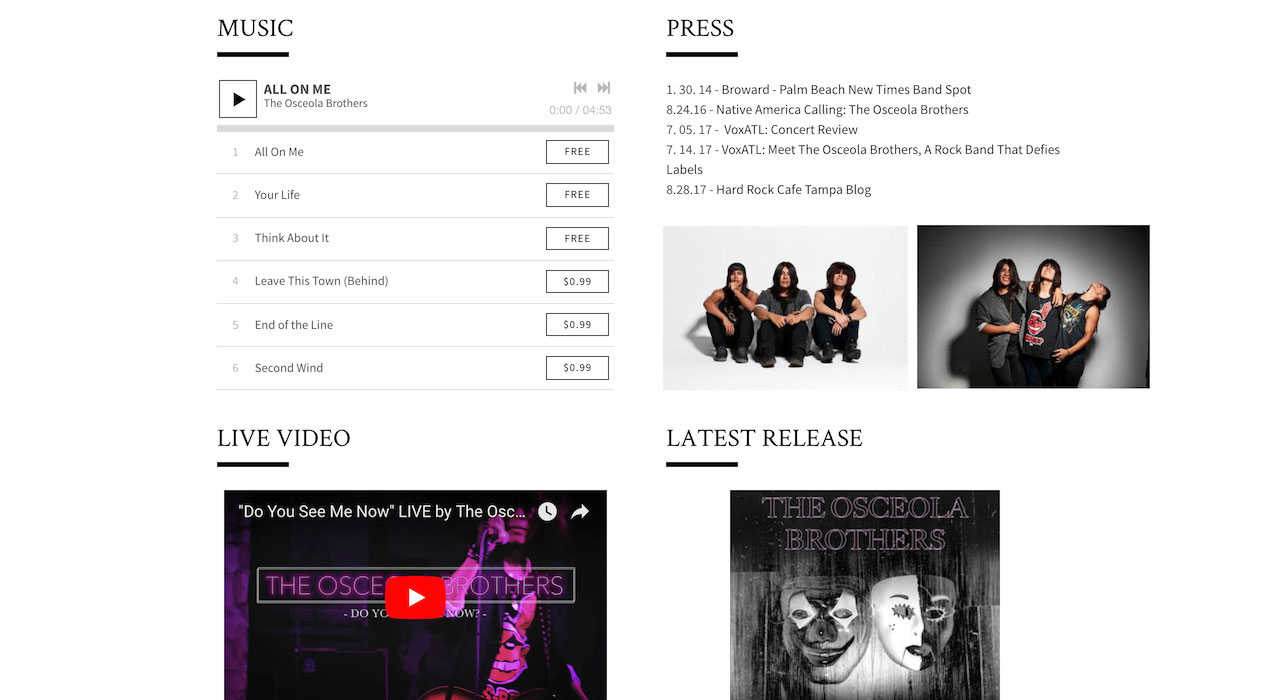 Website Design Inspiration: Best Rock Music Websites