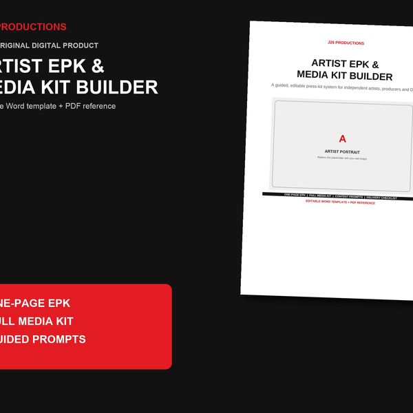 J26 Artist EPK & Media Kit Builder