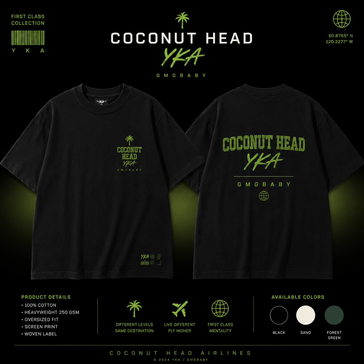 COCONUT HEAD YKA T-SHIRTS (FREE SHIPPING)