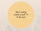 Poetry Leaf #1: Be/Coming (poetry pdf and music score)
