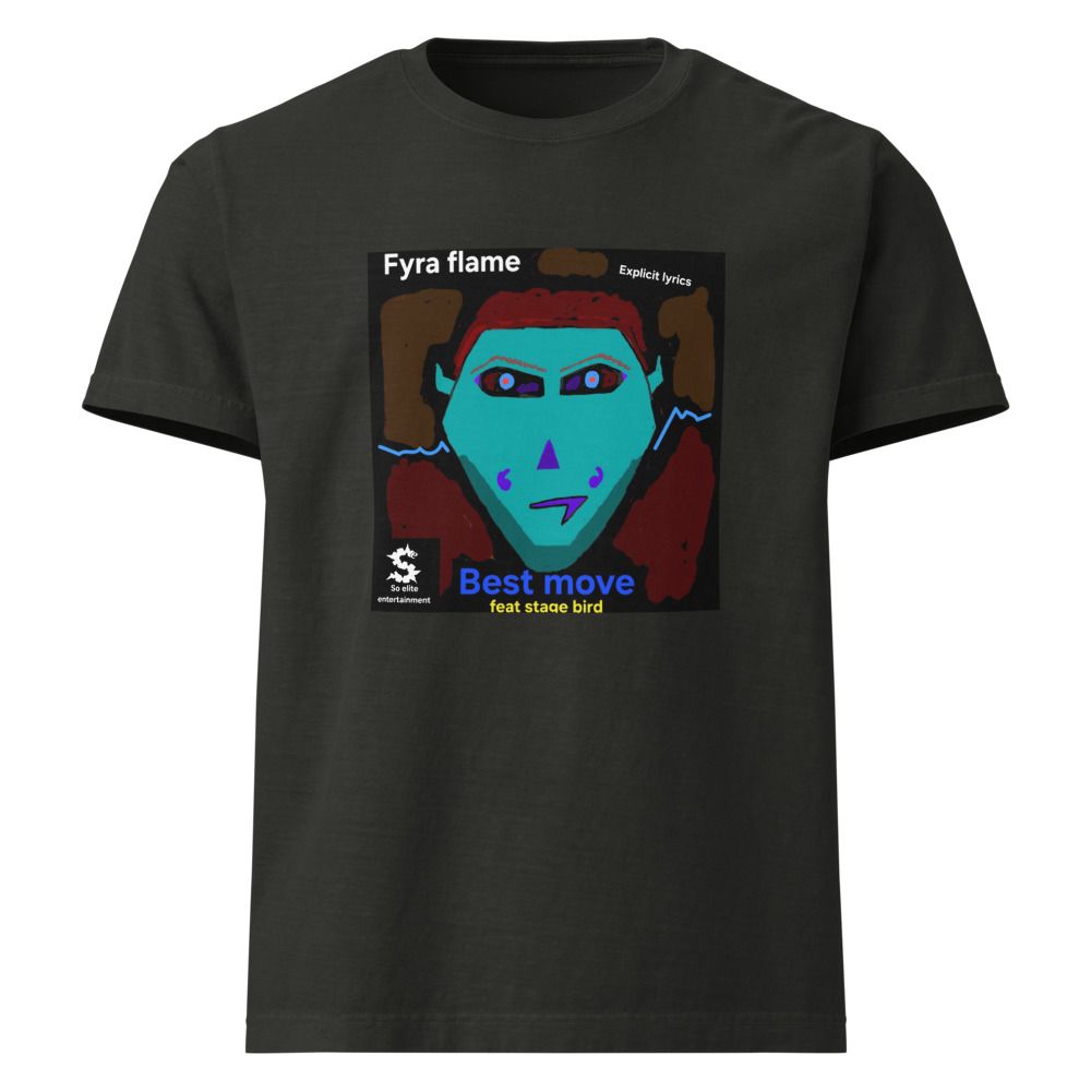 Fyra flame best move t shirt. Unisex Oversized Garment-Dyed T-Shirt | Bella + Canvas 4810