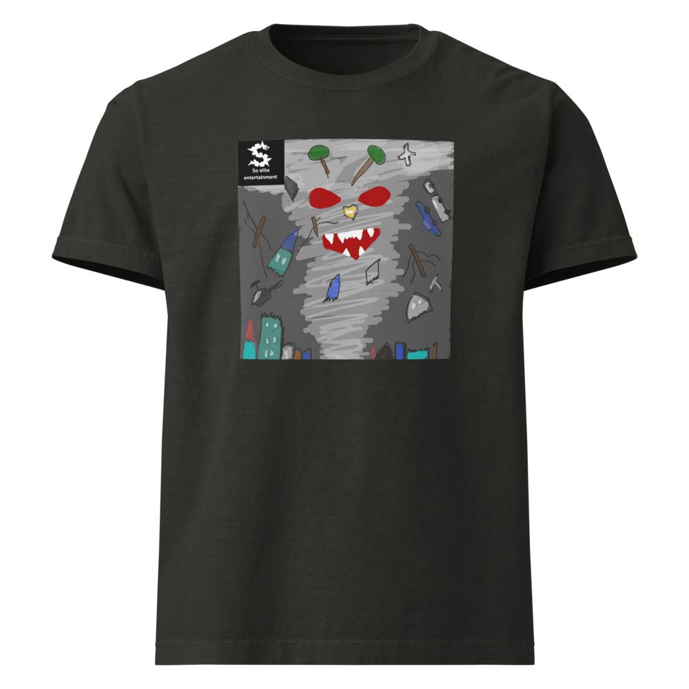 Monster tornado. Unisex Oversized Garment-Dyed T-Shirt | Bella + Canvas 4810