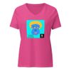 Here for the food. Women's Relaxed V-Neck T-Shirt | Bella Canvas 6405CVC