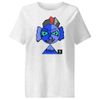 Two tone blue face Women's Organic Ribbed Neck Stella Muser T-Shirt | Stanley/Stella SATW002