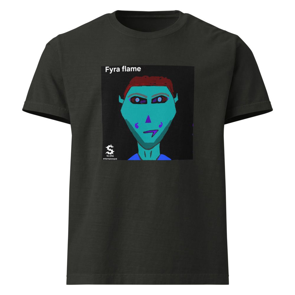 Fyra flame profile t shirt. Unisex Oversized Garment-Dyed T-Shirt | Bella + Canvas 4810