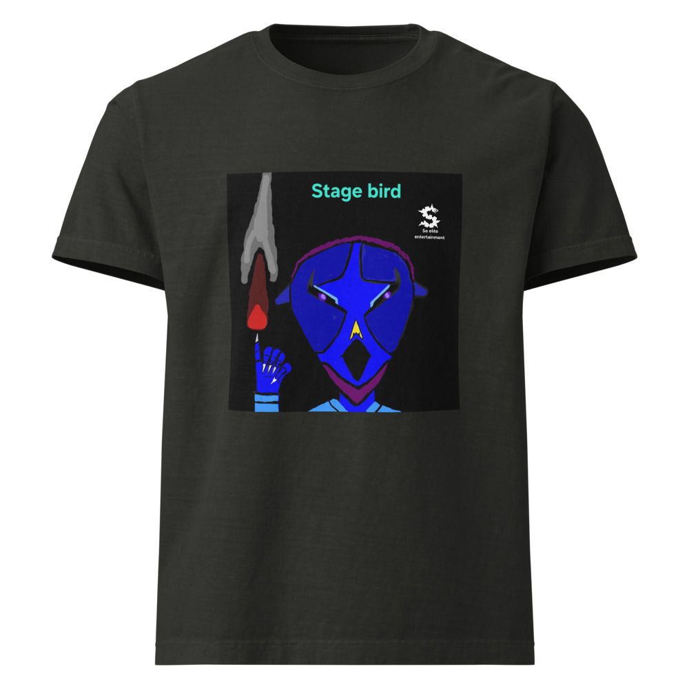 Stage bird t shirt. Unisex Oversized Garment-Dyed T-Shirt | Bella + Canvas 4810