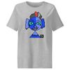 Two tone blue face Women's Organic Ribbed Neck Stella Muser T-Shirt | Stanley/Stella SATW002