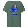 Two tone blue face Women's Organic Ribbed Neck Stella Muser T-Shirt | Stanley/Stella SATW002