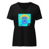 Here for the food. Women's Relaxed V-Neck T-Shirt | Bella Canvas 6405CVC