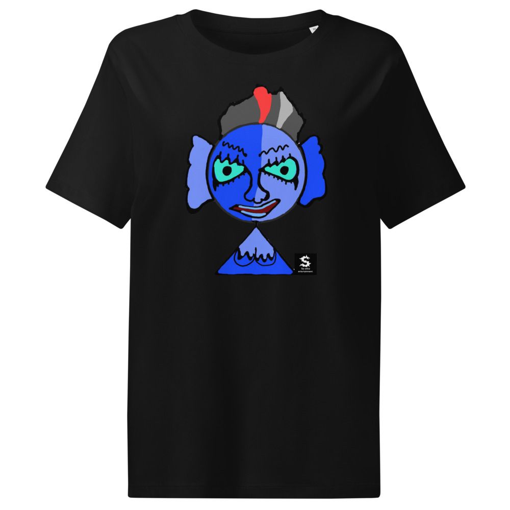 Two tone blue face Women's Organic Ribbed Neck Stella Muser T-Shirt | Stanley/Stella SATW002