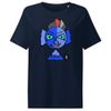 Two tone blue face Women's Organic Ribbed Neck Stella Muser T-Shirt | Stanley/Stella SATW002
