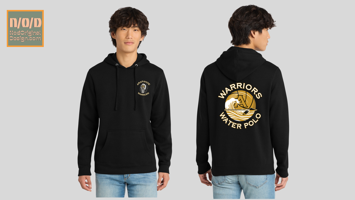 001 - Black Hoodie - Warrior Water Polo