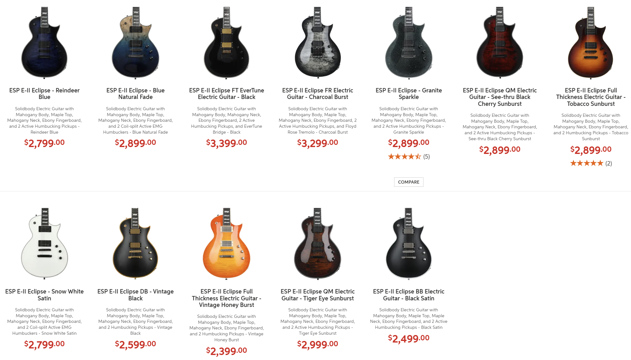 ESP E-II ECLIPSE PRICES