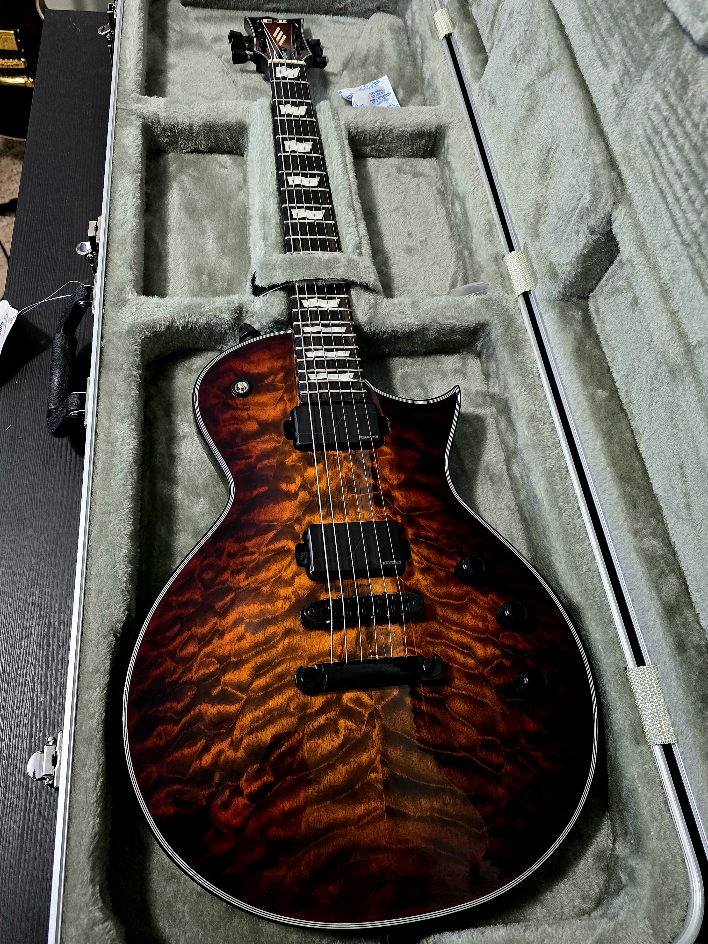 ESP E-II Eclipse Tiger Eye Sunburst 2024 with Fishman Fluence Modern pickups