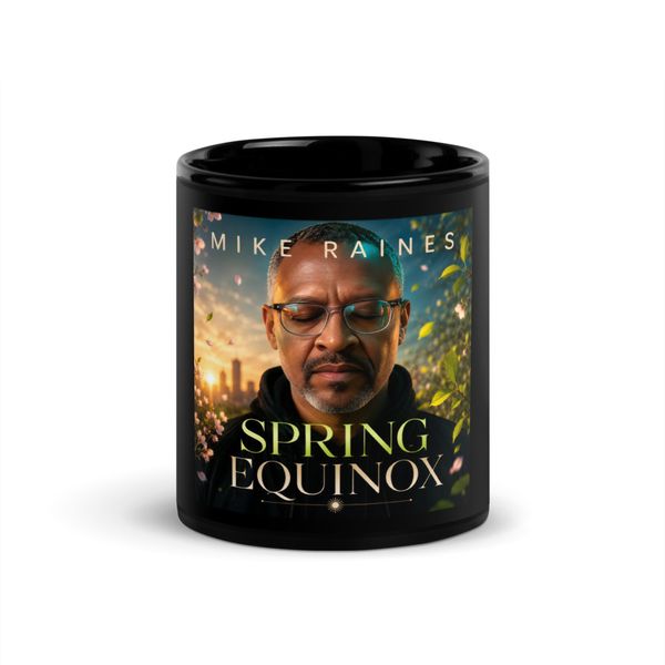 Spring Equinox - Black Glossy Mug