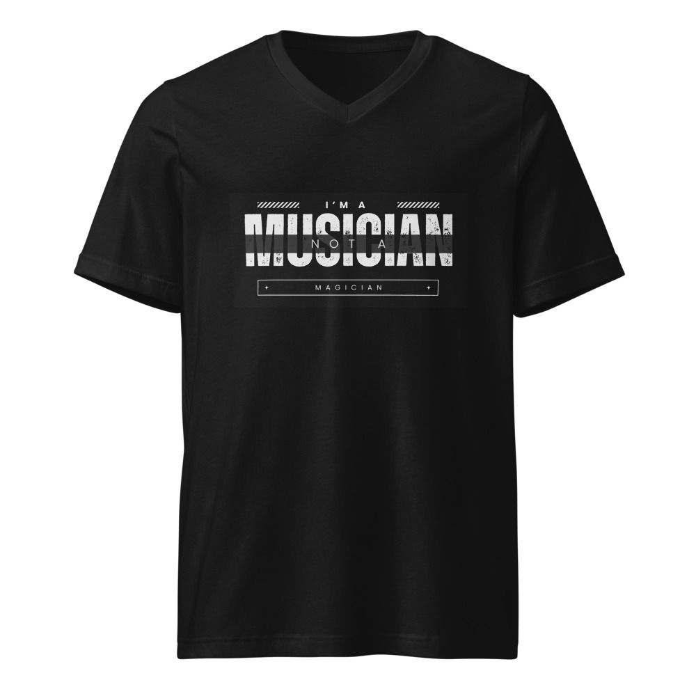 Unisex V-Neck Tee | I'm a musician print