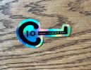 Guitar Logo Sticker hologram