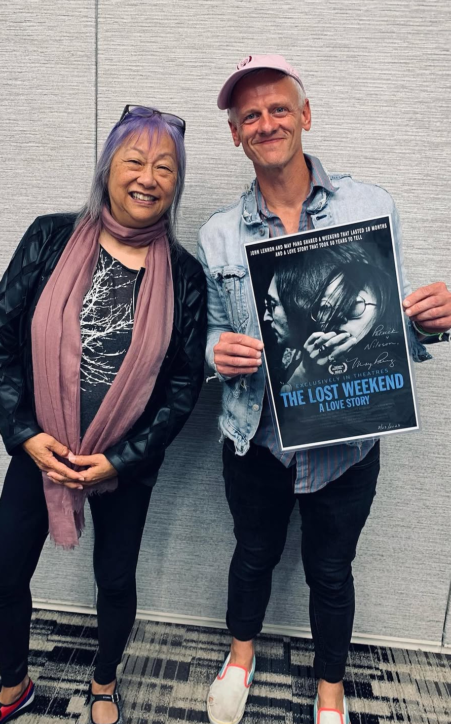 May Pang with Patrick Tape Fleming