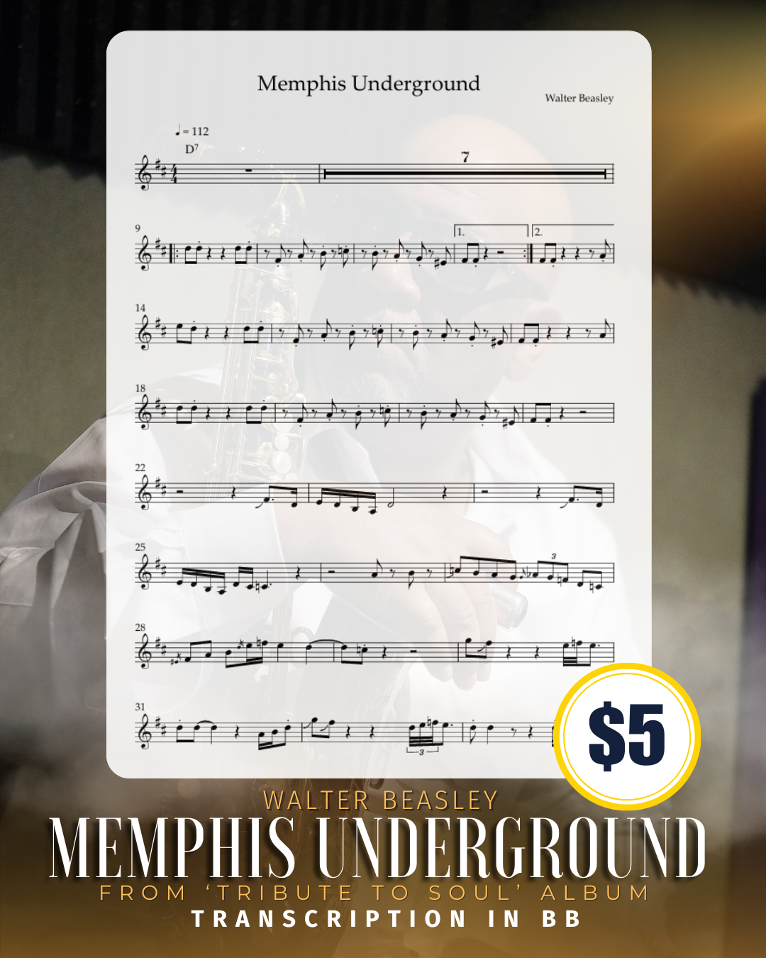 "Memphis Underground" Transcription (Bb Version)