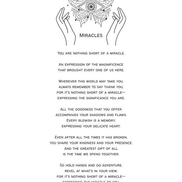 Miracles Poem