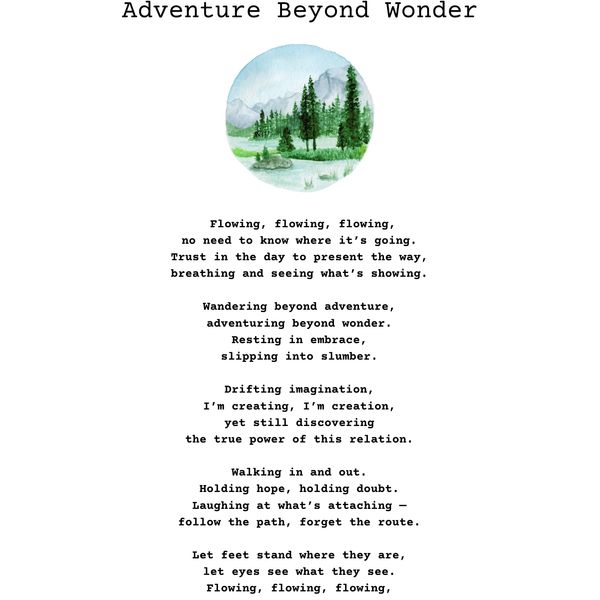 Adventure Beyond Wonder Poem