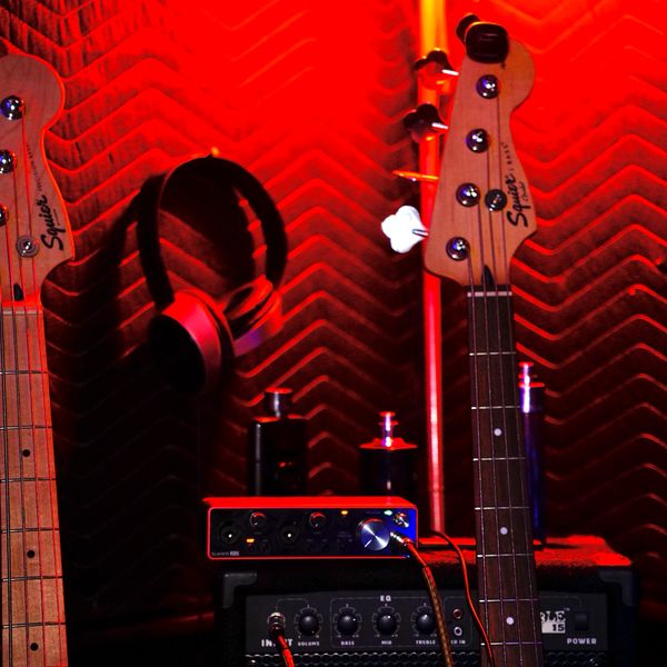 Studio Rental with Instuments for band practice (hourly)