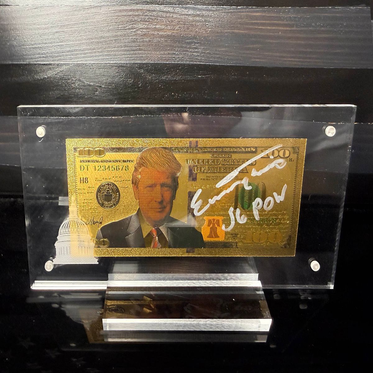 Enrique Tarrio Autographed Gold $100 bill