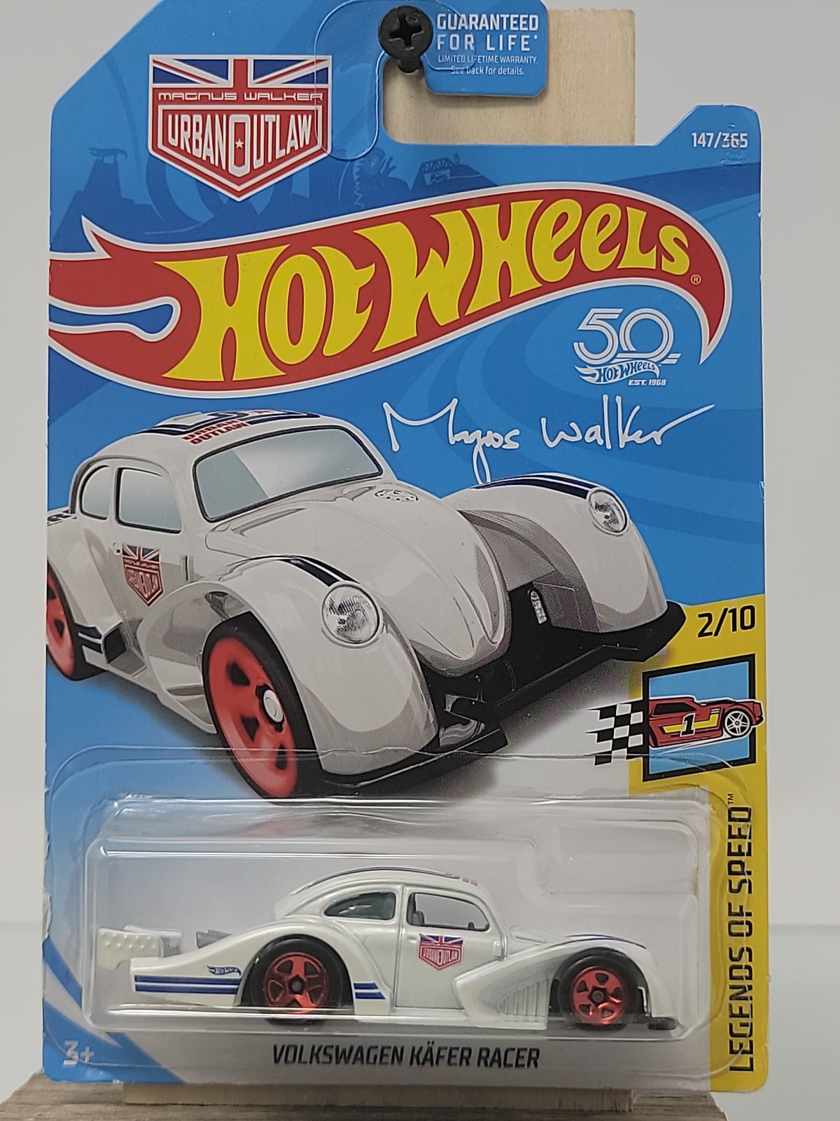 Hot Wheels Volkswagen Käfer Racer – White/Blue – Magnus Walker – Legends of Speed 2/10 – Factory Sealed