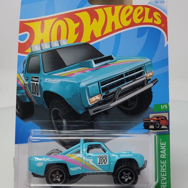 2024 Hot Wheels 38/250 HTD17 '87 Dodge D100 HW Reverse Rake 1/5 Diecast 4x4