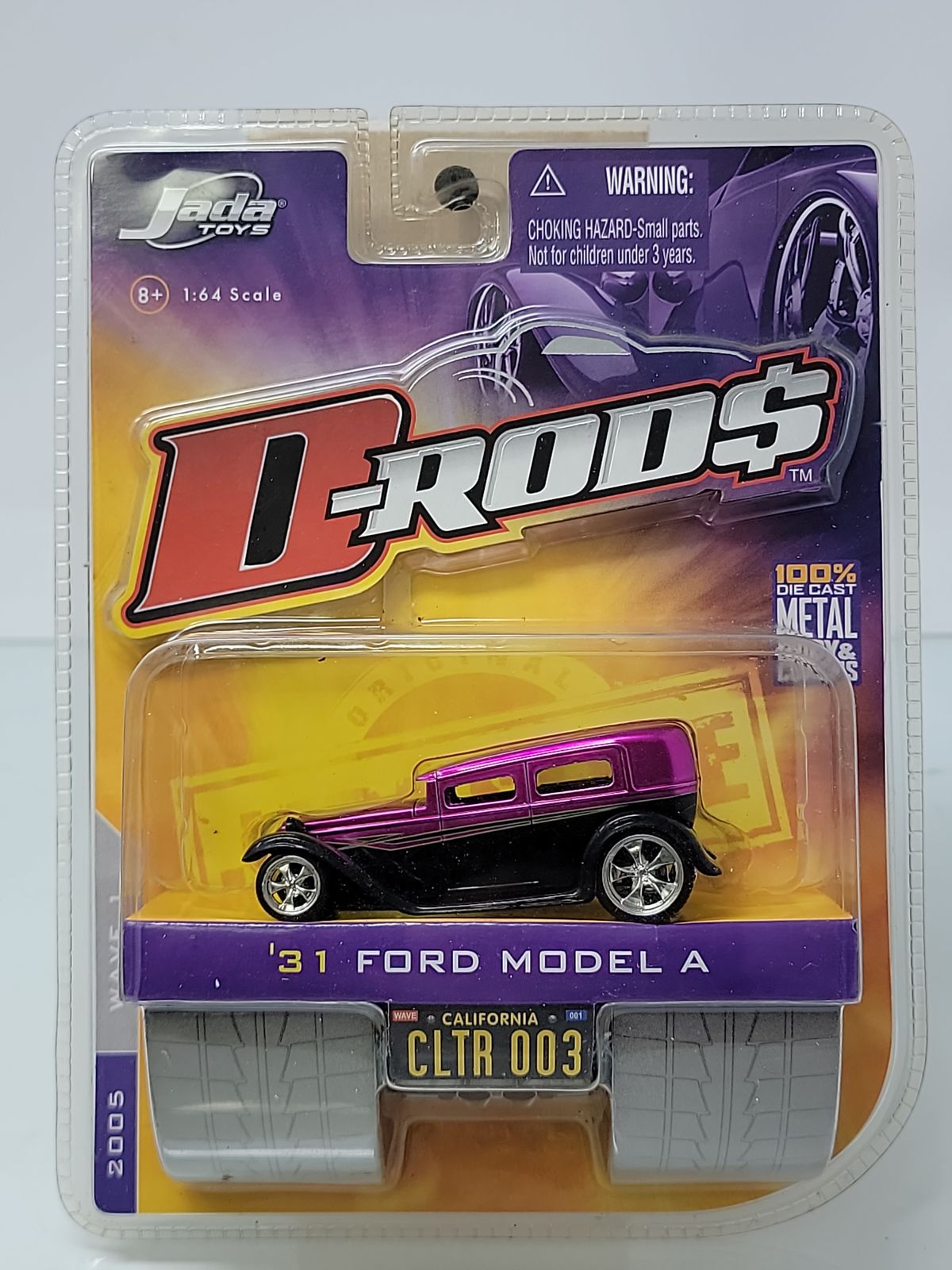 JADA D-RODS 1931 FORD MODEL A 1:64 PURPLE & BLACK DIECAST HOT ROD – FACTORY SEALED (2005)
