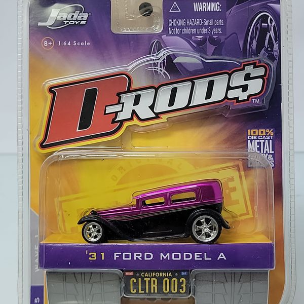 JADA D-RODS 1931 FORD MODEL A 1:64 PURPLE & BLACK DIECAST HOT ROD – FACTORY SEALED (2005)