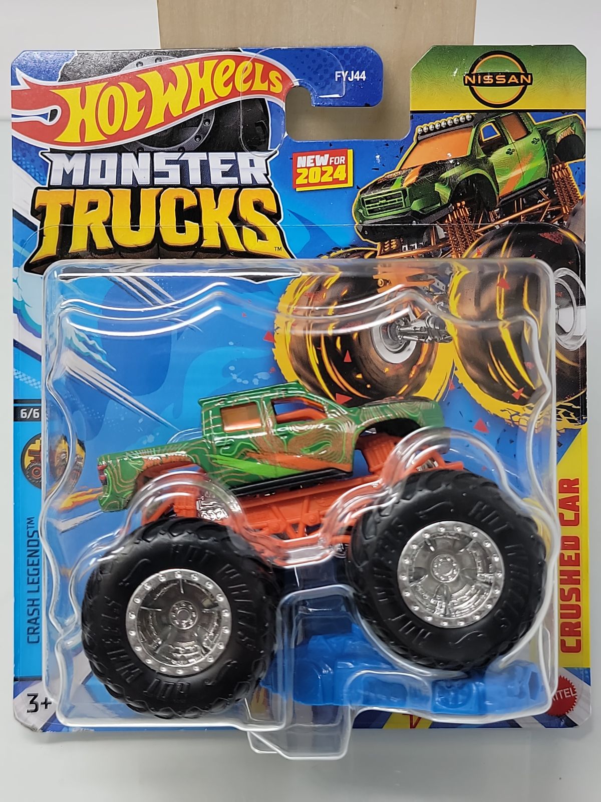 Hot Wheels Monster Trucks Nissan Pickup | New for 2024 | Crush Car Included | New on Card