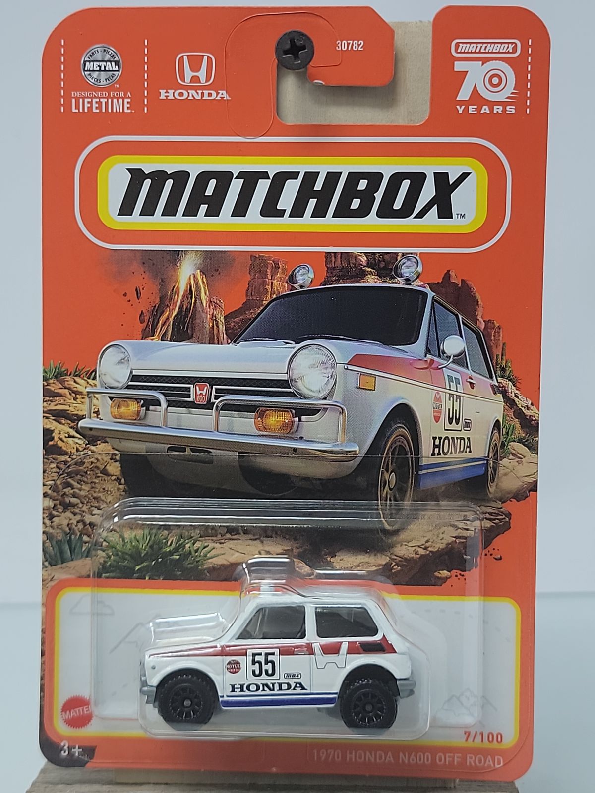 Matchbox 1970 Honda N600 Off Road – White / Red / Blue / Black – 70 Years Series – Factory Sealed