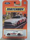 Matchbox ’19 Ford Mustang Coupe GT – White with Red Racing Stripes & Red Wheels