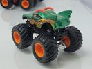 Monster Jam Hot Wheels 2015 DRAGON Green #07 Orange Rims 1:64 1/64 Truck