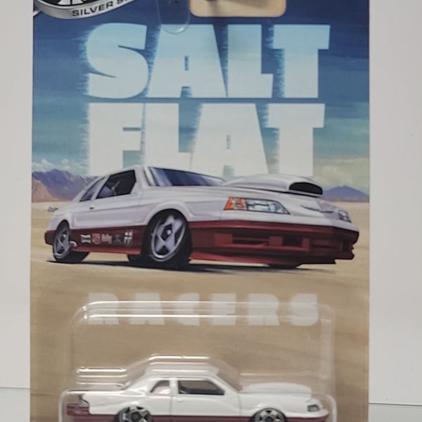 Hot Wheels Silver Series Salt Flat Racers – 1988 Ford T-Bird – White & Maroon – 5/5