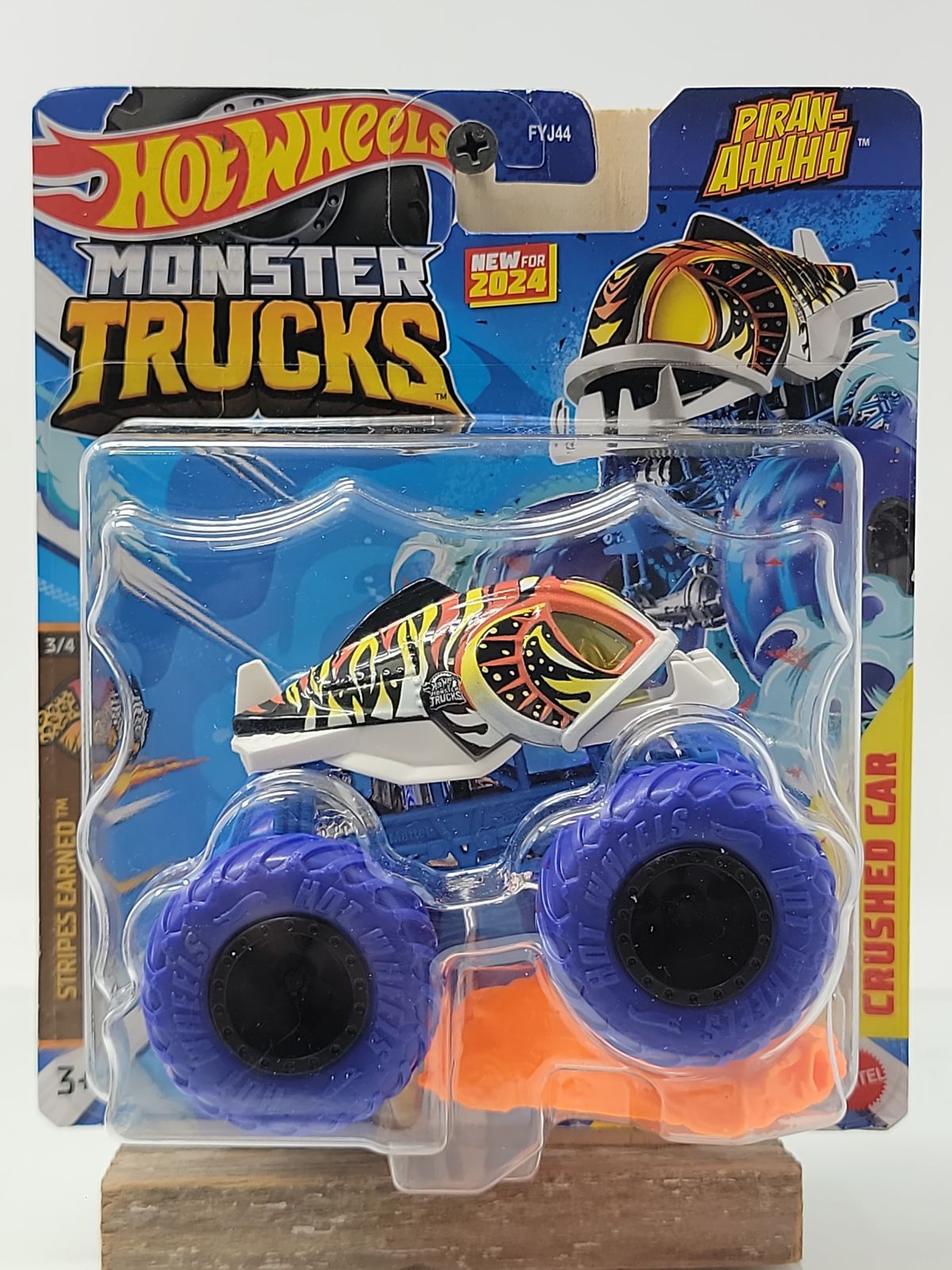 Hot Wheels Monster Trucks Piran-AHHHH™ – Crushed Car Series | New for 2024 | Factory Sealed