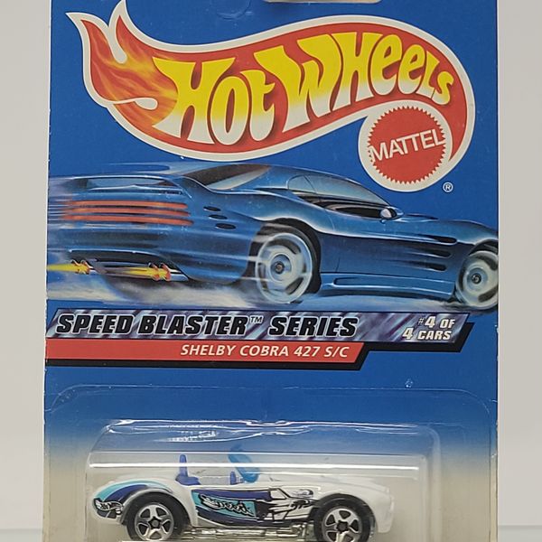 Hot Wheels Speed Blaster Series Shelby Cobra 427 S/C – White with Blue Graphics (#4 of 4)