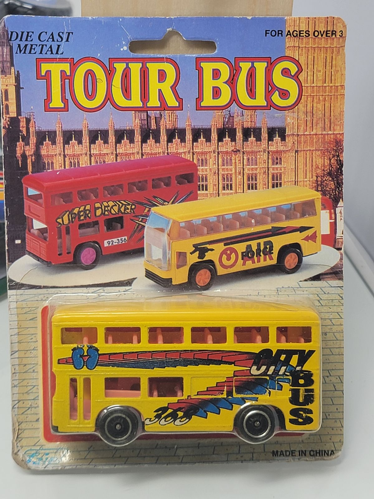 Vintage Die-Cast Tour Bus – City Bus Double Decker (Made in China)