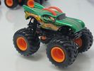 Monster Jam Hot Wheels 2015 DRAGON Green #07 Orange Rims 1:64 1/64 Truck