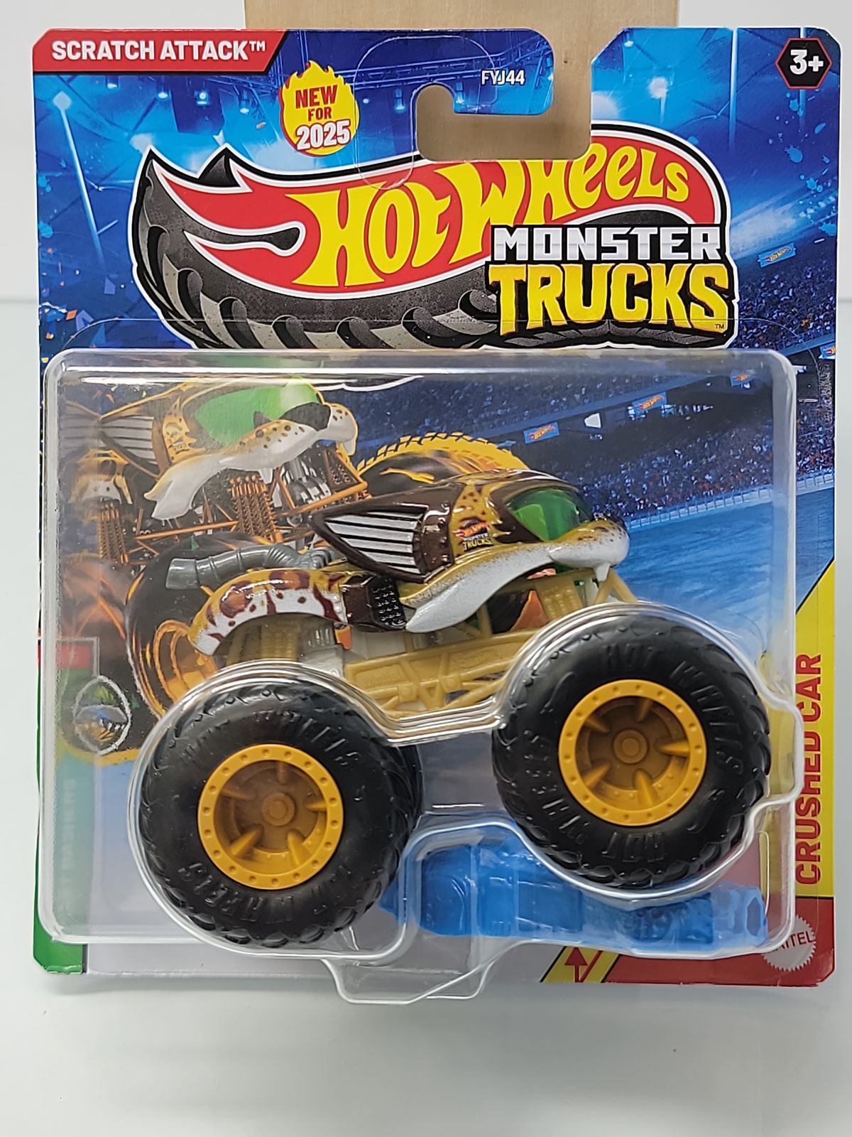 Hot Wheels Monster Trucks Scratch Attack™ – Crushed Car | New for 2025 | Factory Sealed