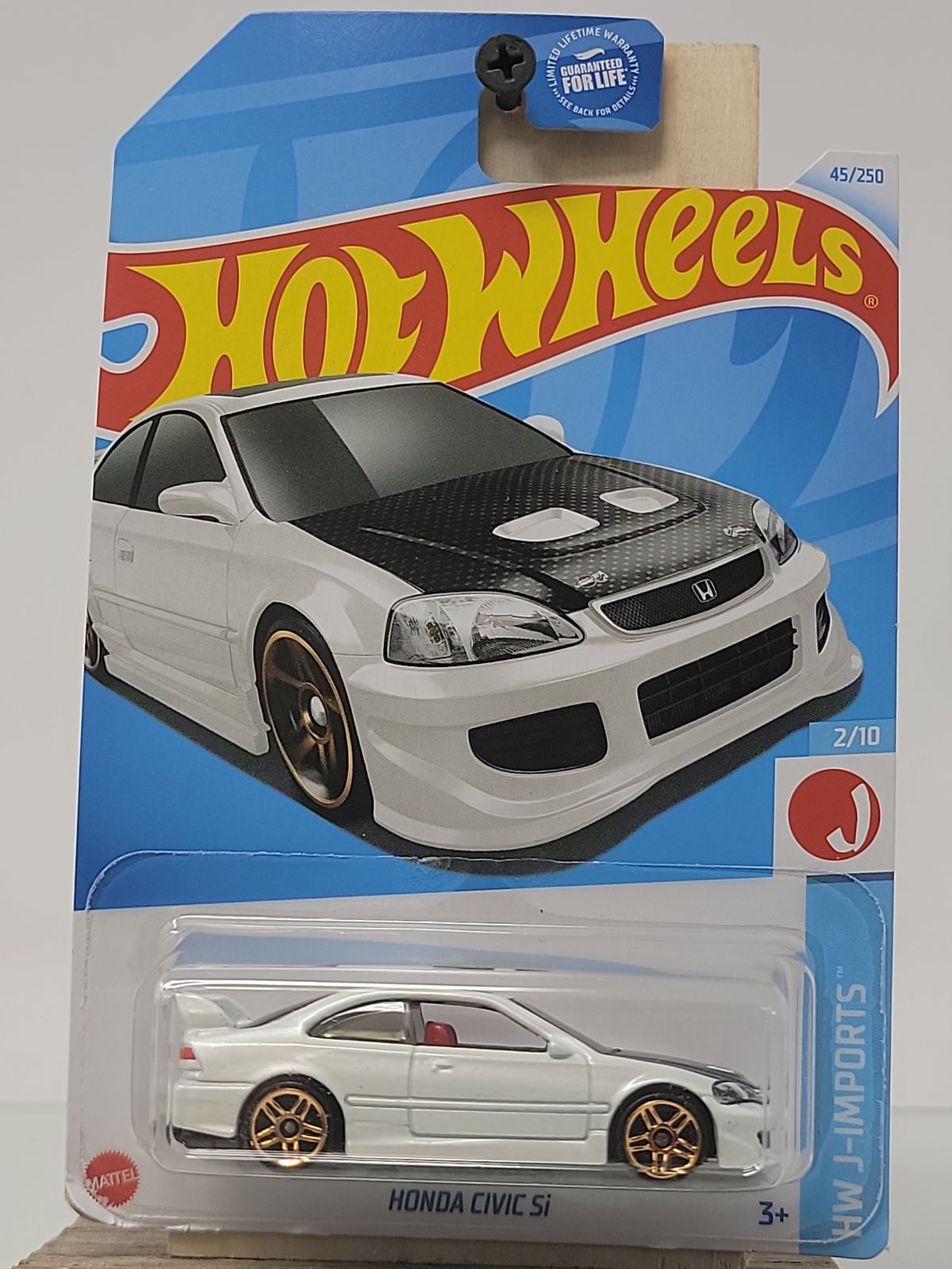 Hot Wheels Honda Civic Si – White / Black / Gold – J-Imports – Factory Sealed