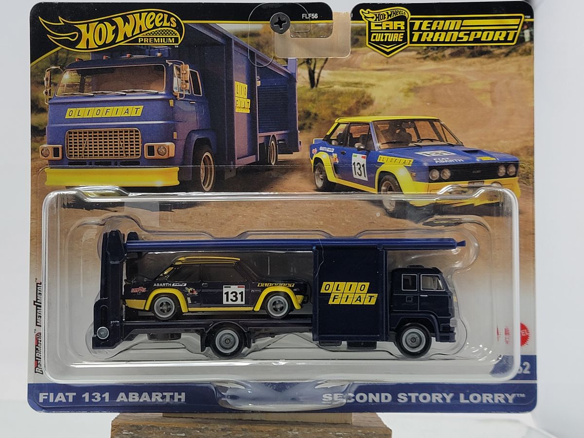 Hot Wheels Premium Team Transport – Fiat 131 Abarth & Second Story Lorry (Car Culture Series)