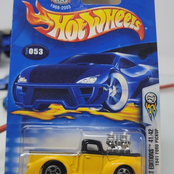 2003 Hot Wheels First Editions #41/42, 1941 Ford Pickup, Yellow/Black, Col. #53