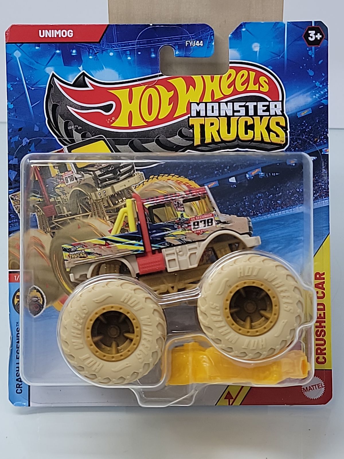 Hot Wheels Monster Trucks UNIMOG – Crushed Car Series | Factory Sealed | 1:64 Scale