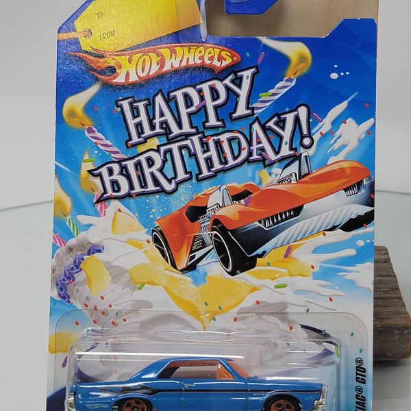 Hot Wheels Happy Birthday '65 Pontiac GTO Blue 1:64 Scale 2010