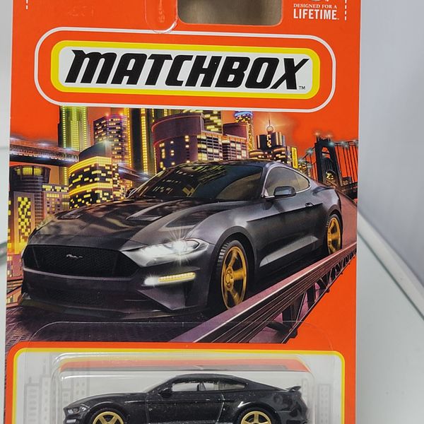 Matchbox 2019 Ford Mustang Coupe – Black with Gold Wheels #78/100