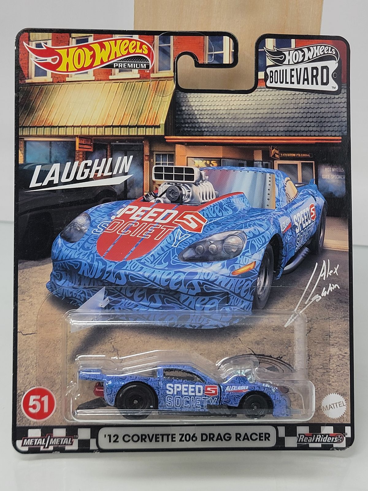 Hot Wheels Boulevard ’12 Corvette Z06 Drag Racer – Premium Real Riders