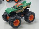 Monster Jam Hot Wheels 2015 DRAGON Green #07 Orange Rims 1:64 1/64 Truck