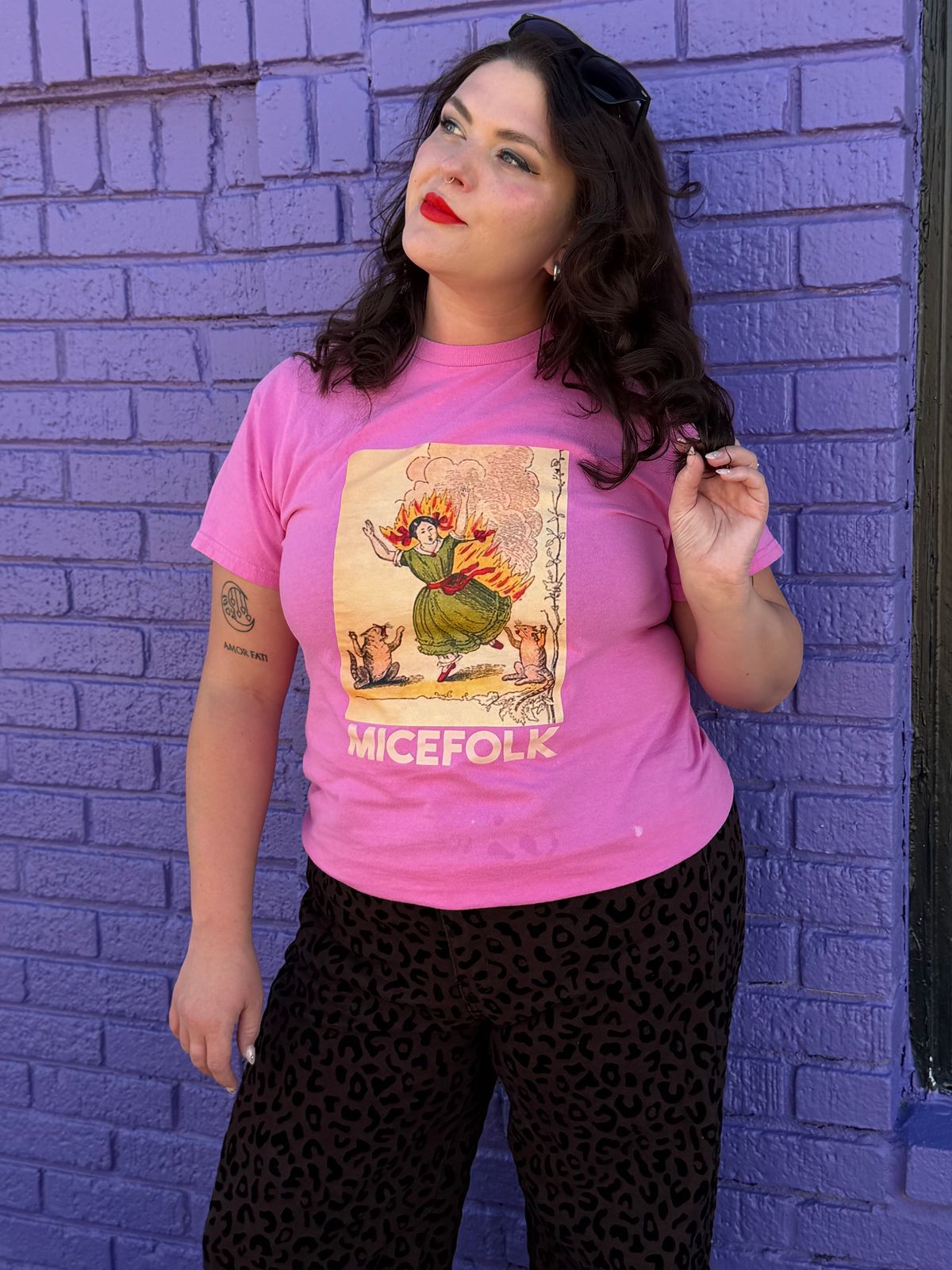 MICEFOLK "Mommy's on Fire!" Shirt - PINK